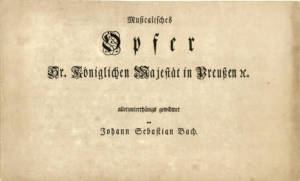 Titelseite: Musicalisches Opfer