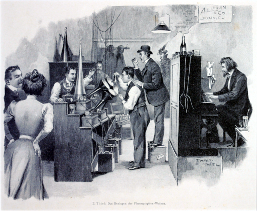 Das Besingen der Phonographen-Walzen