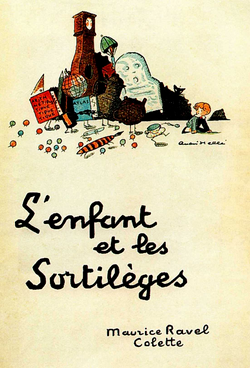 L'Enfant et les Sortilèges:<br/>Titelseite Klavierauszug